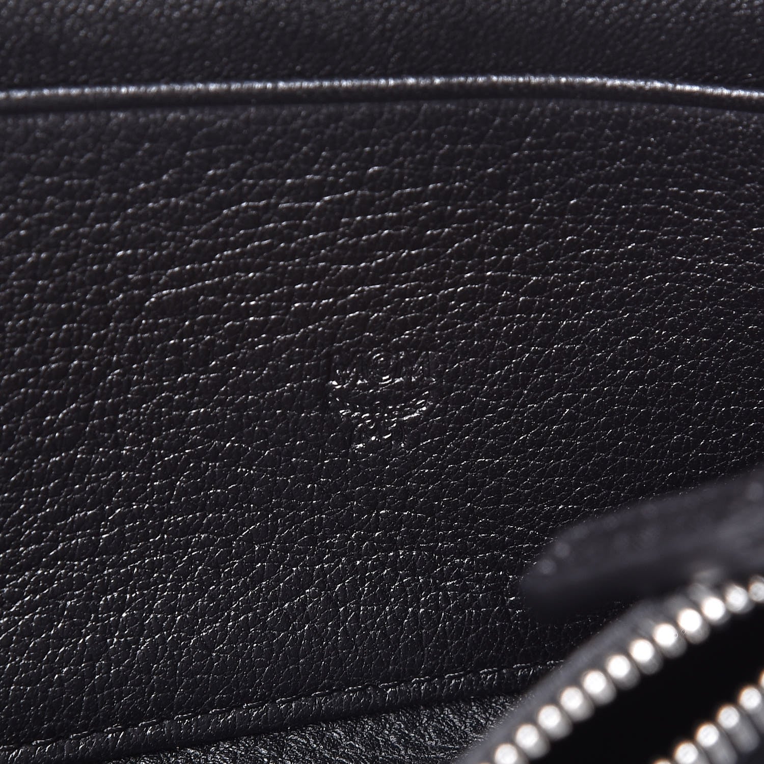 MCM Calfskin Ottomar Monogram Klara Zip Wallet Black 6 of 8
