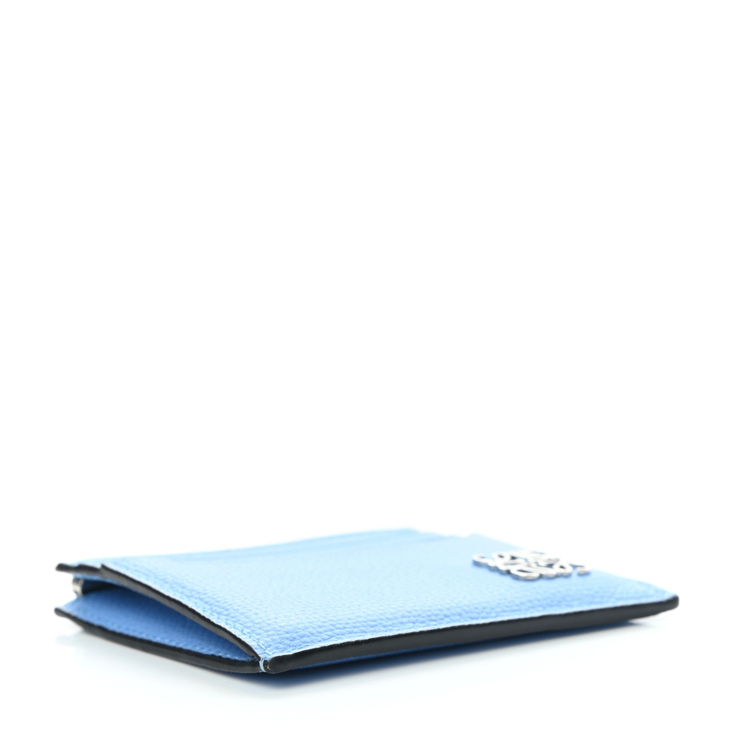 Loewe Pebble Grain Calfskin Anagram Square Zip Cardholder Celestine Blue 3 of 6