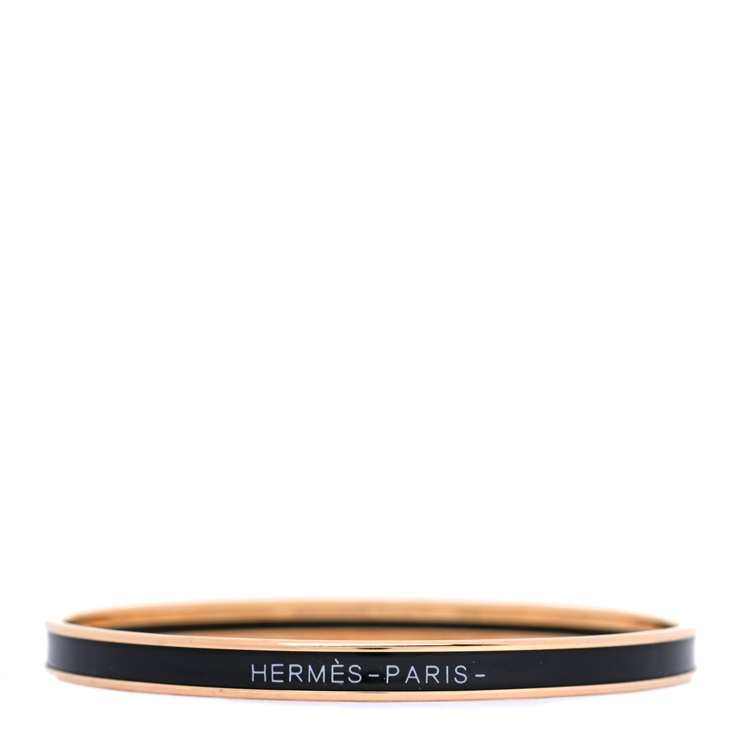 Enamel Printed Extra Narrow Printed Bracelet 65 Black