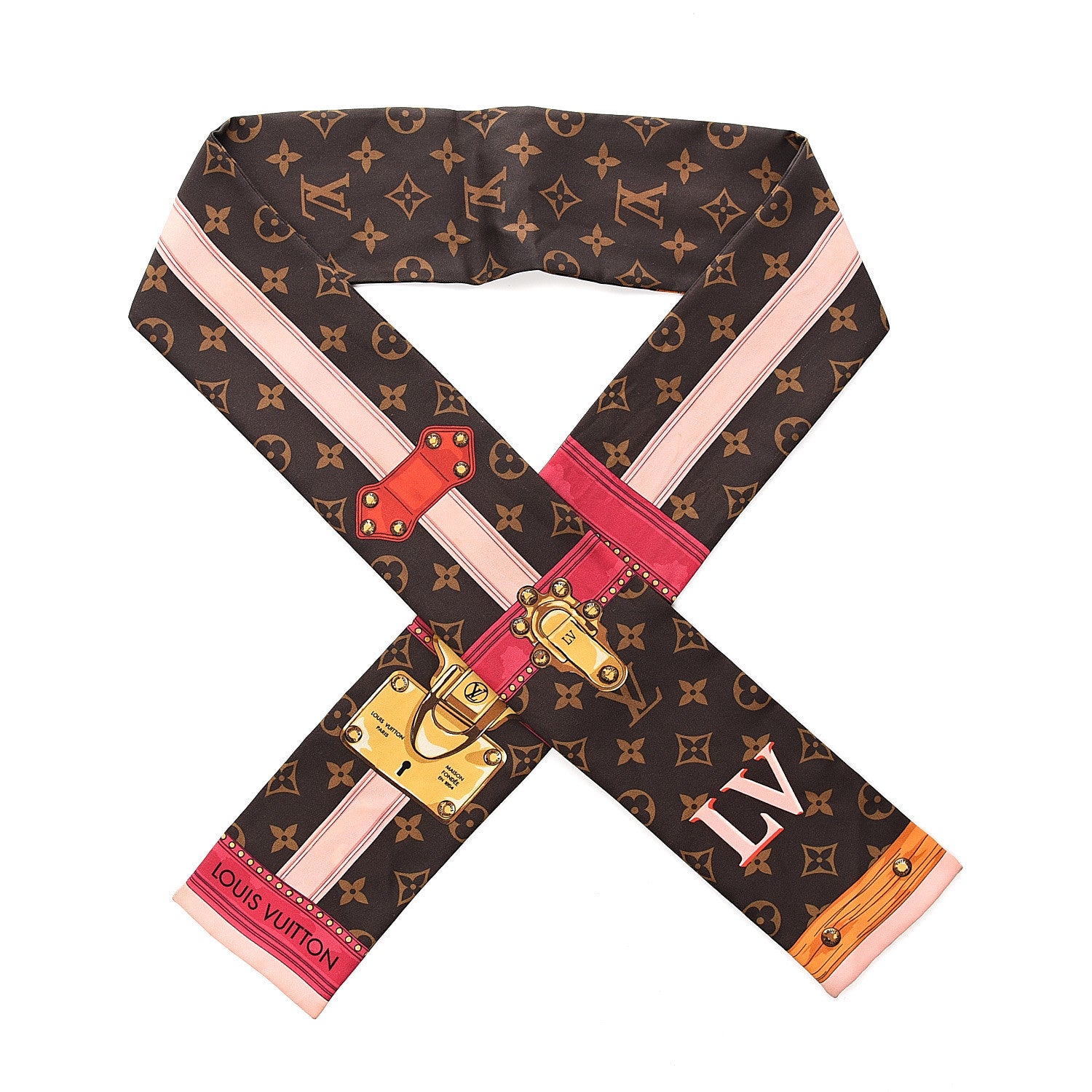 Louis Vuitton Silk Monogram Summer Trunks Bandeau Brown 1 of 2