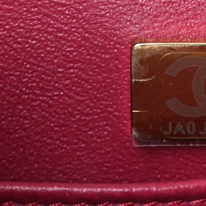 Chanel Caviar Quilted Small Top Handle Vanity Case With Chain Dark Pink 7 of 11