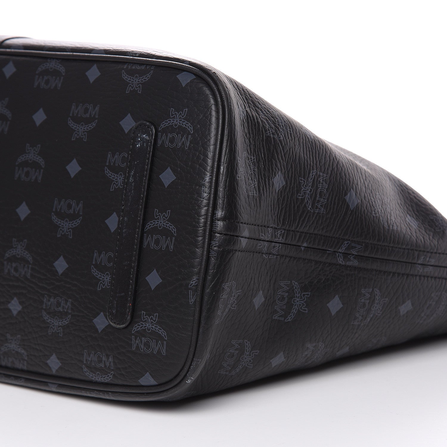MCM Visetos Large Liz Reversible Shopper Tote Black 7 of 9