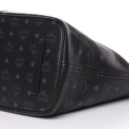 MCM Visetos Large Liz Reversible Shopper Tote Black 7 of 9