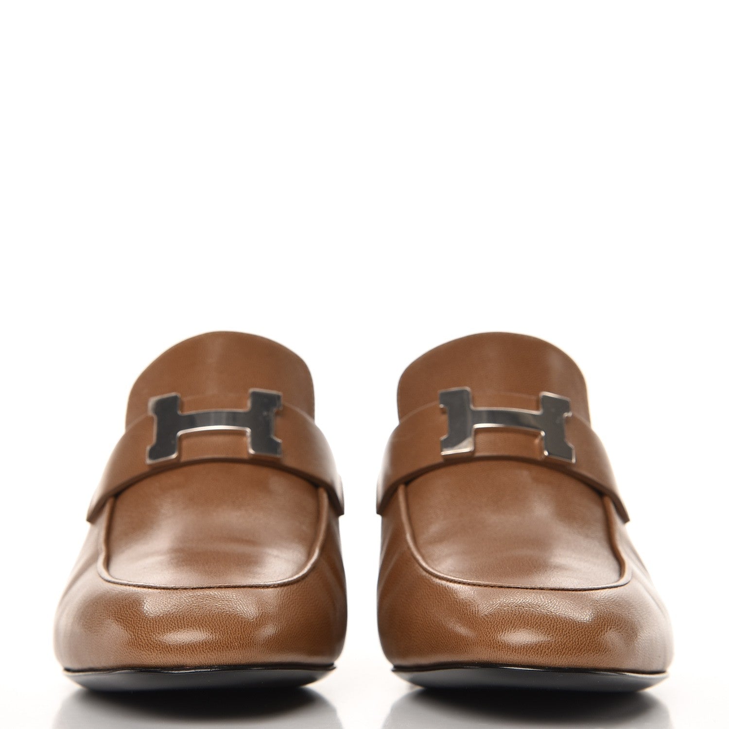 Hermes Goatskin Paradis Mules 36 Taupe 2 of 9