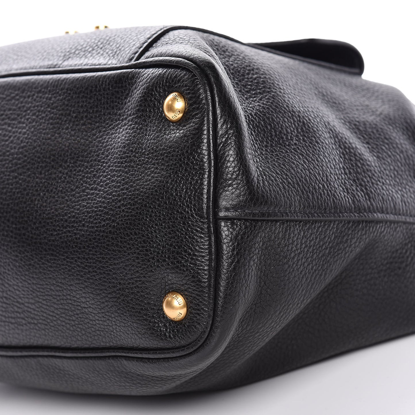 Vitello Daino Shoulder Bag Black
