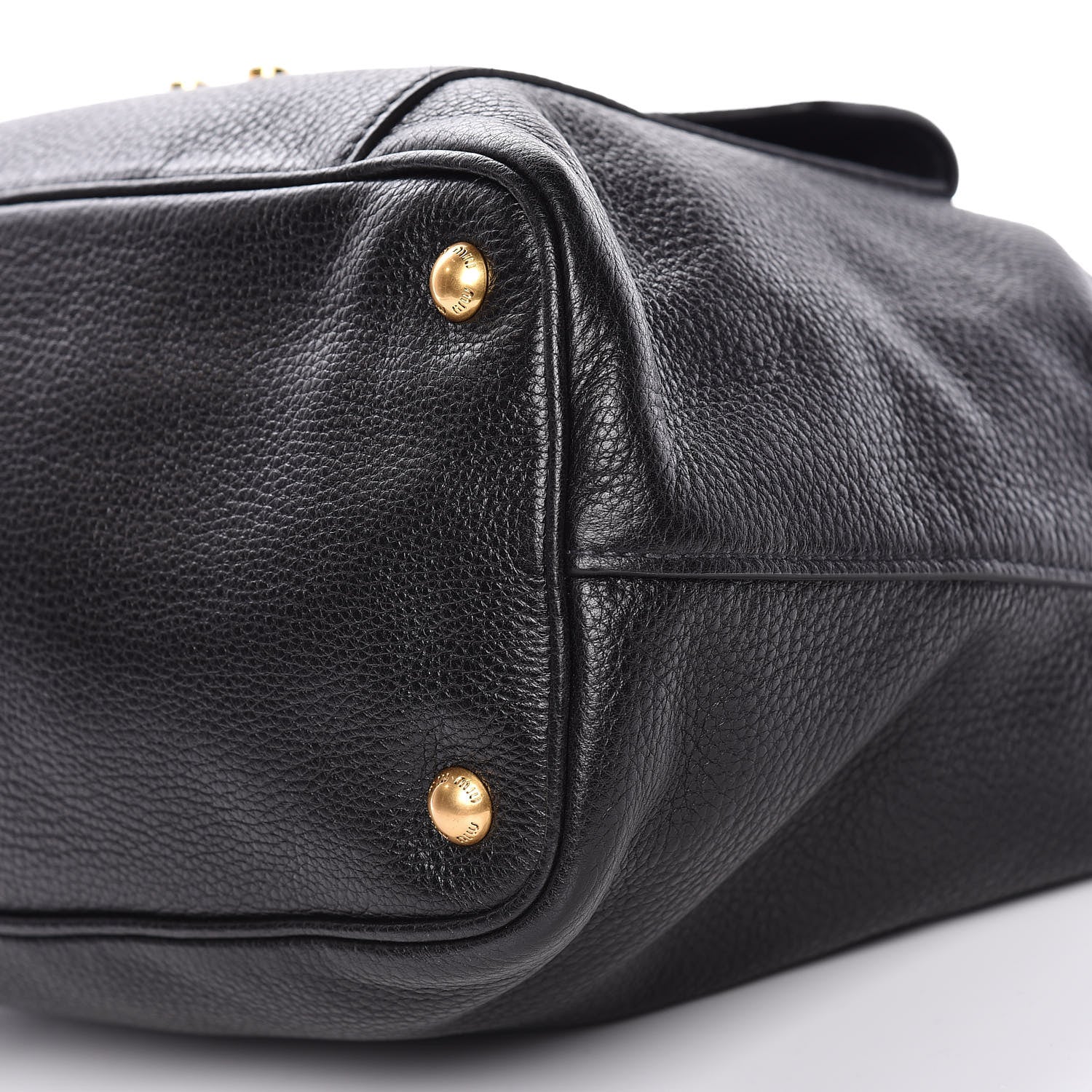 Miu Miu Vitello Daino Shoulder Bag Black 9 of 11