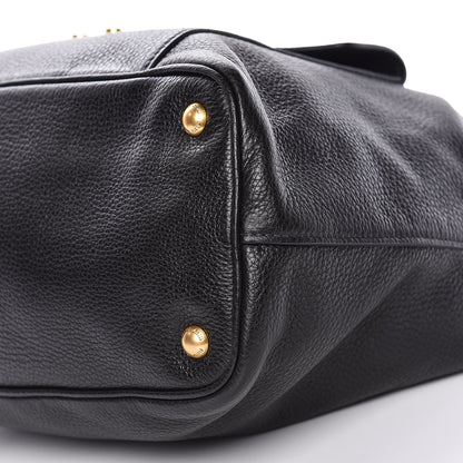Miu Miu Vitello Daino Shoulder Bag Black 9 of 11