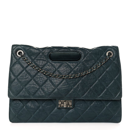Chanel Washed Lambskin Quilted Maxi Take Away Flap Turquoise 1 of 9