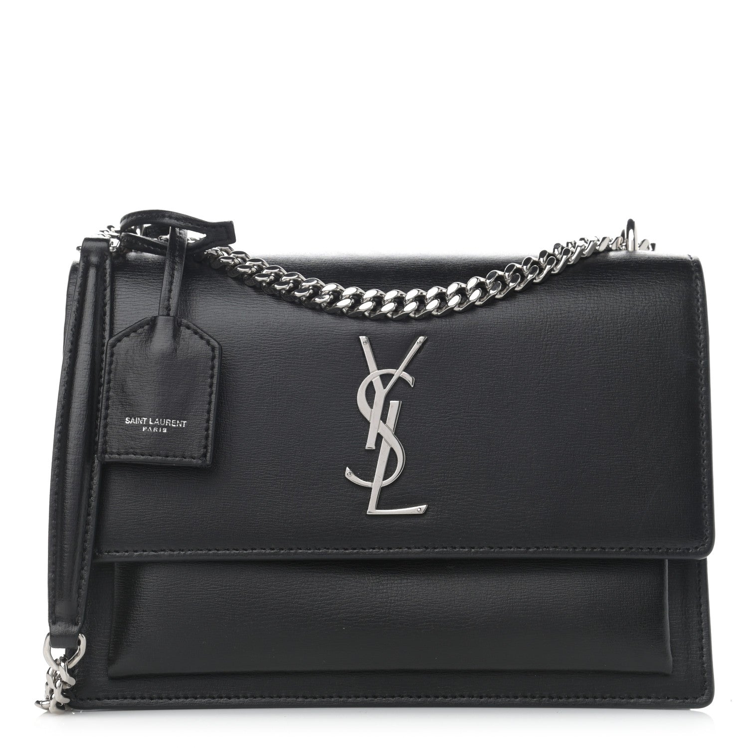 Saint Laurent Calfskin Large Monogram Sunset Black 1 of 13