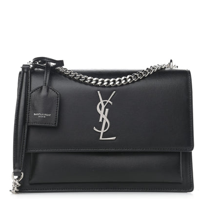 Saint Laurent Calfskin Large Monogram Sunset Black 1 of 13