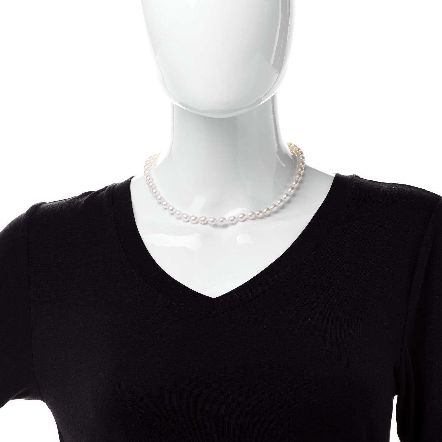 Tiffany Sterling Silver Pearl Strand Twist Clasp Necklace 16" 2 of 6