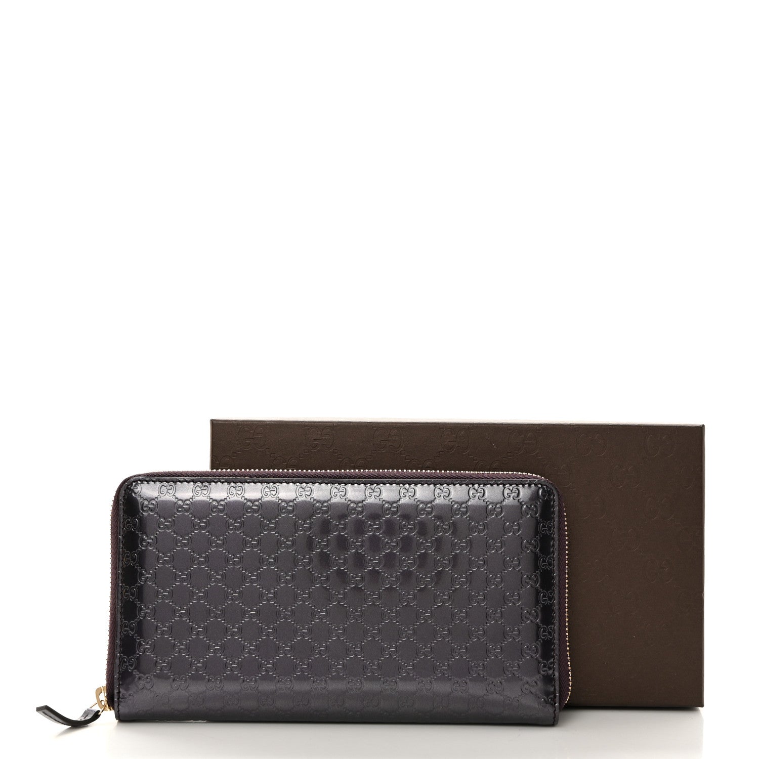Gucci Shine Microguccissima Zip Around Organizer Wallet Melanzana 8 of 8