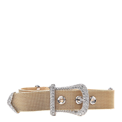 Tiffany 18K Yellow Gold Platinum Diamond Buckle Bracelet 1 of 5