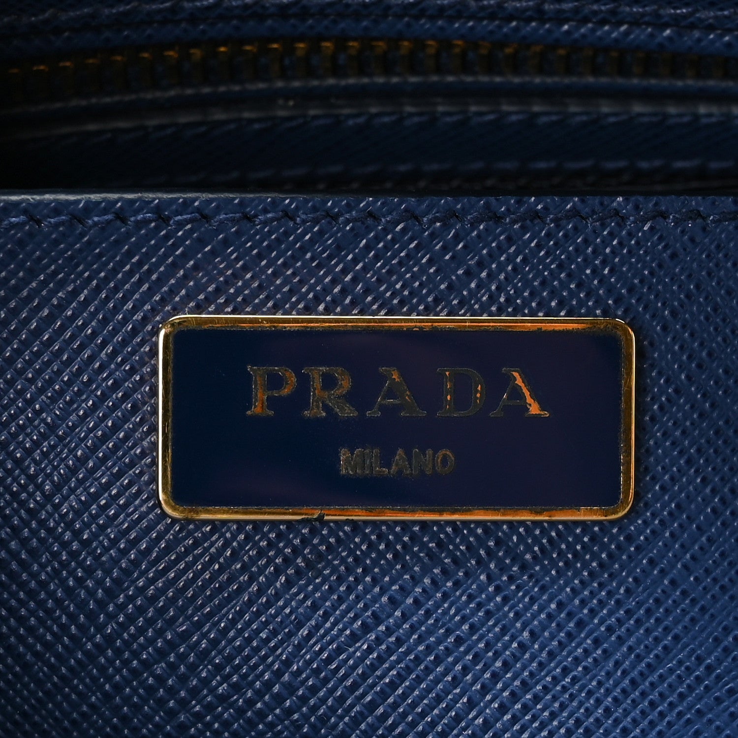 Prada Saffiano Lux Medium Tote Bluette 6 of 8