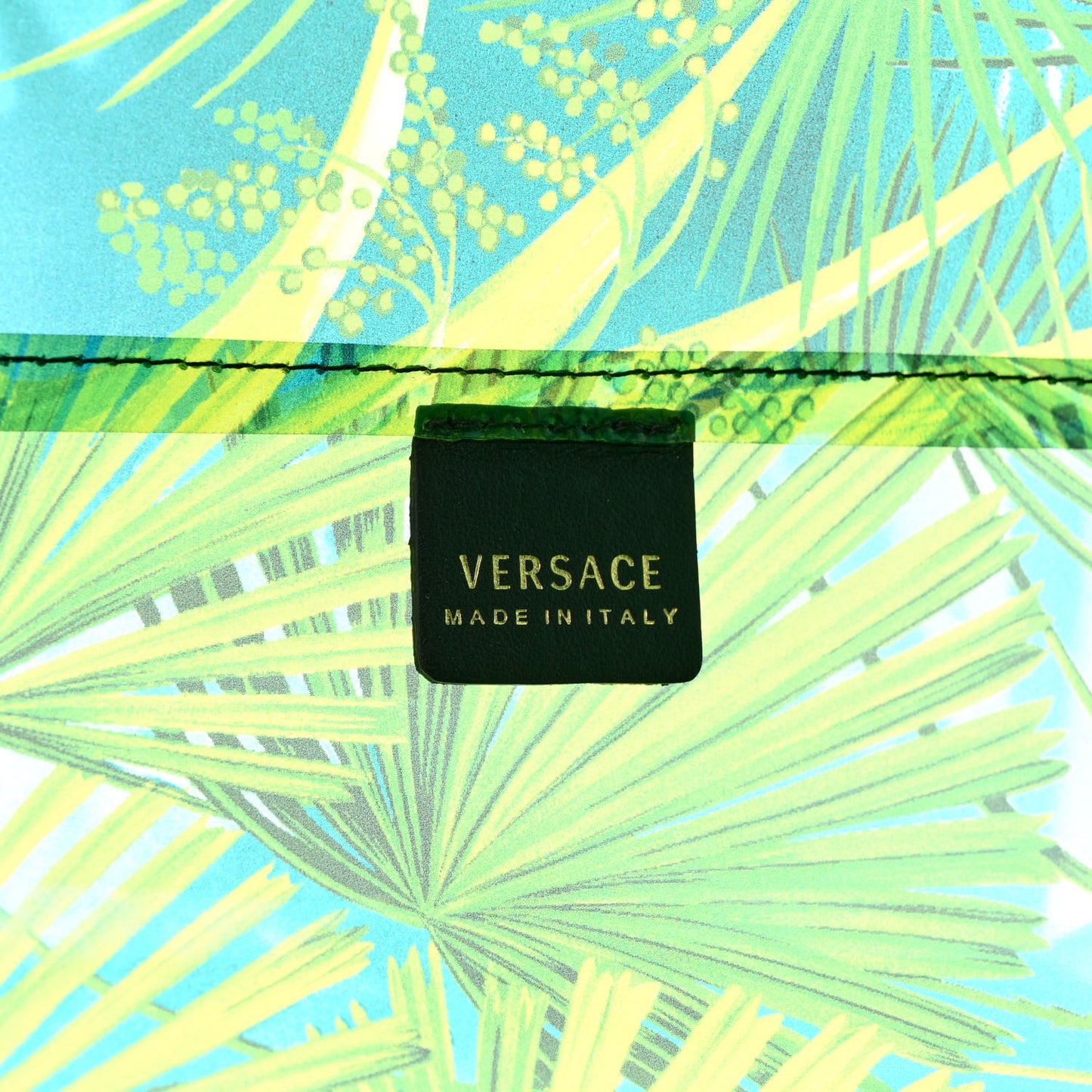 PVC Jungle Printed Tote Green Black Multicolor