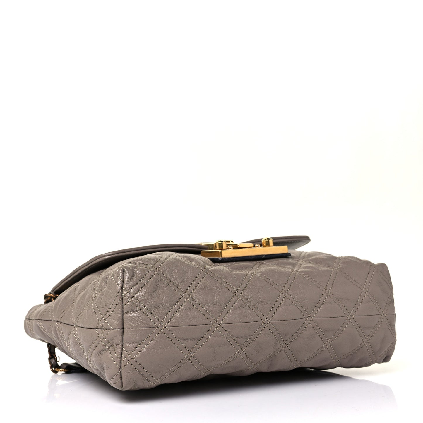 Lacquered Lambskin Baroque The Large Single Flap Grey
