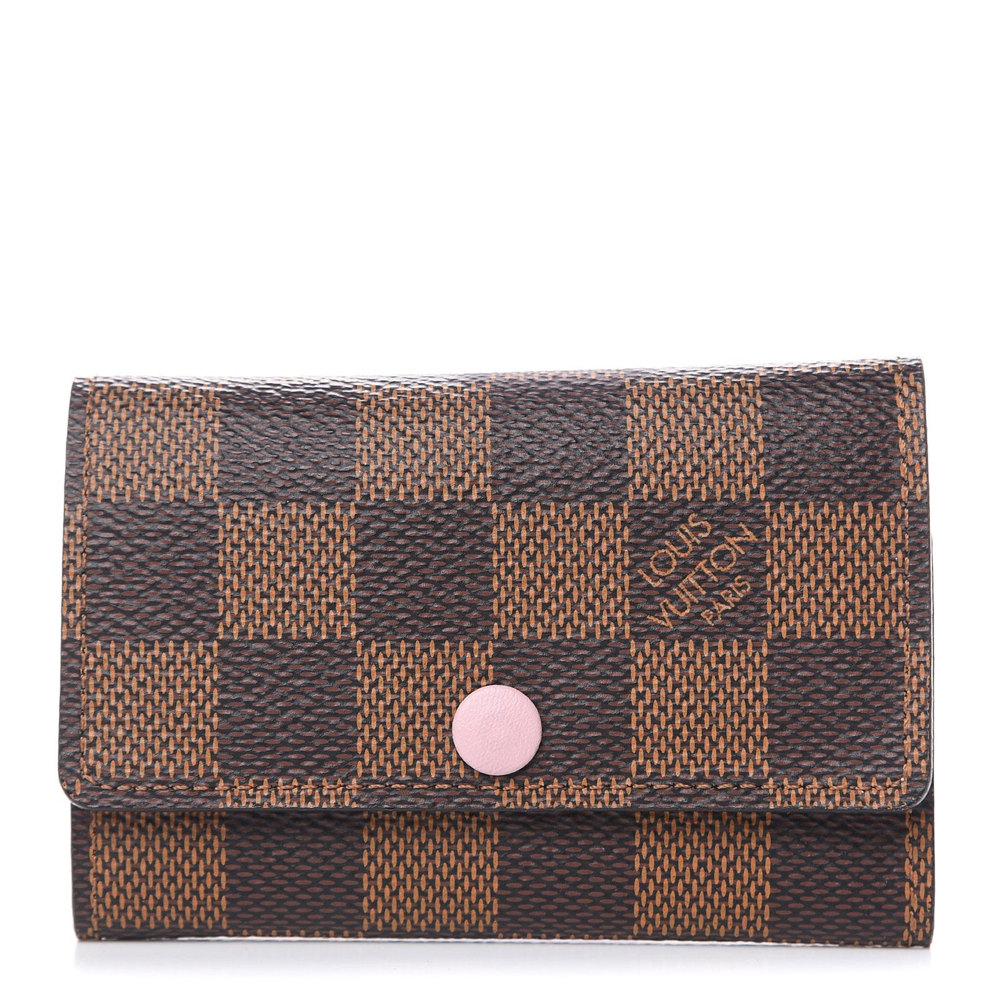 Damier Ebene Multicles 6 Key Holder Rose Ballerine