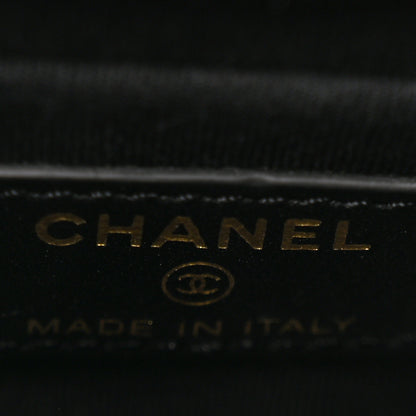 Chanel Denim Quilted Double You Mini Flap Black Golden 6 of 11