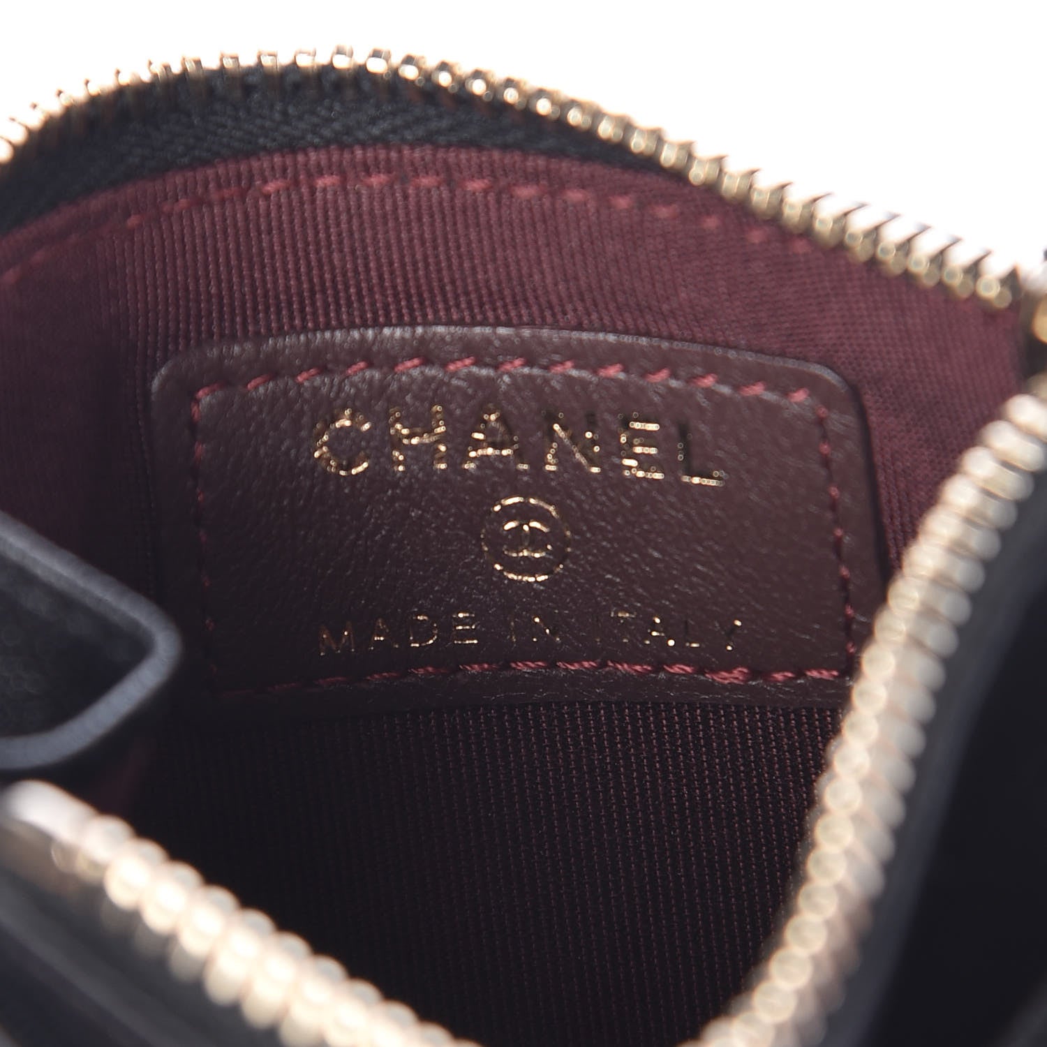 Chanel Lambskin Quilted Zip Card Holder Black 6 of 8
