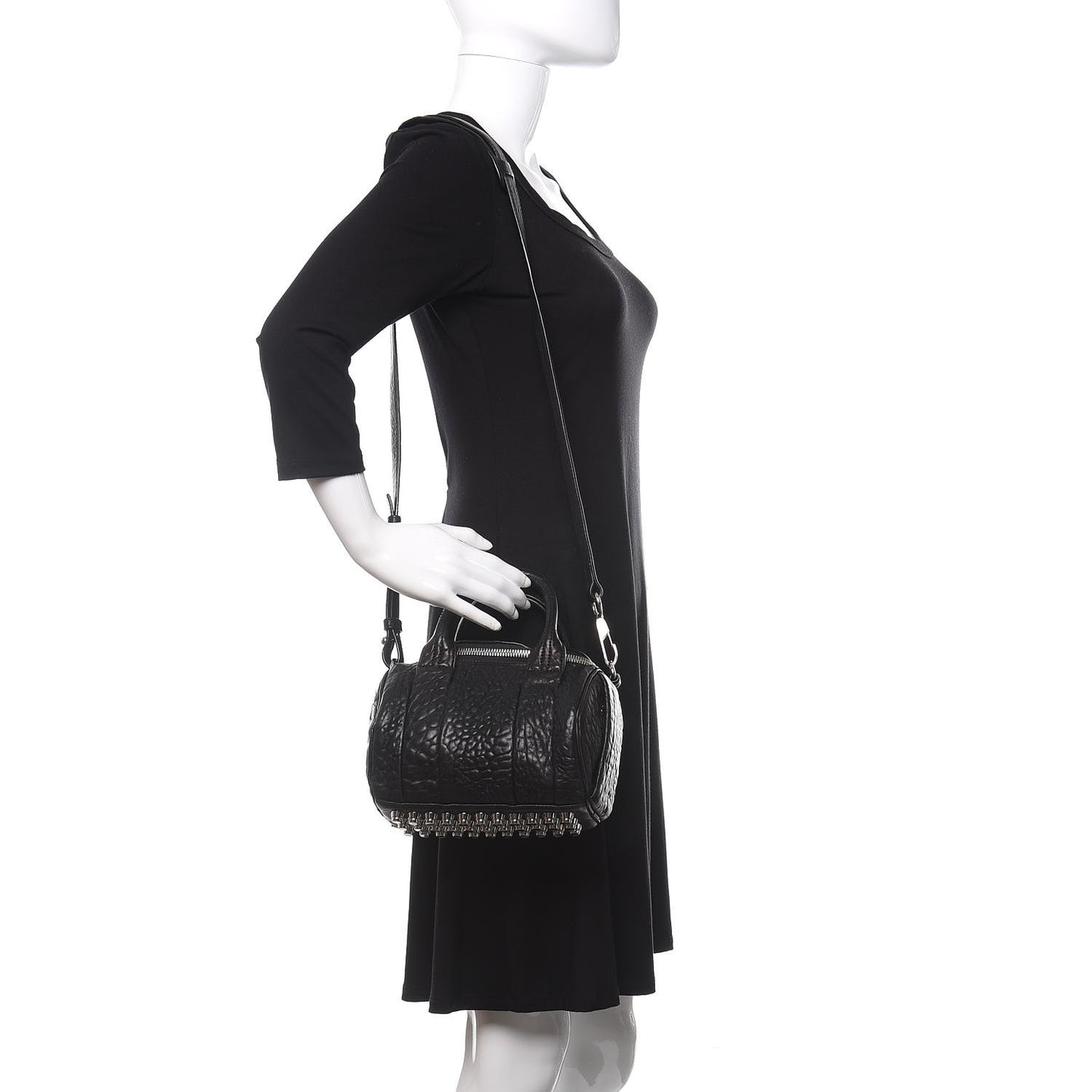 Pebbled Lambskin Mini Rockie Black Rhodium Hardware