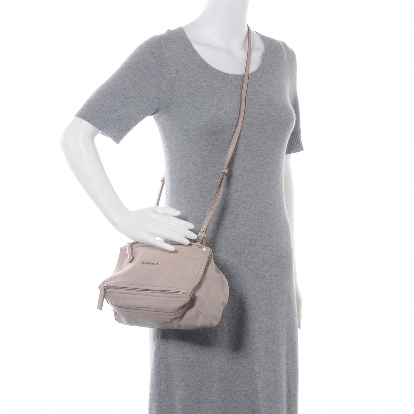 Pebbled Calfskin Mini Pandora Sand