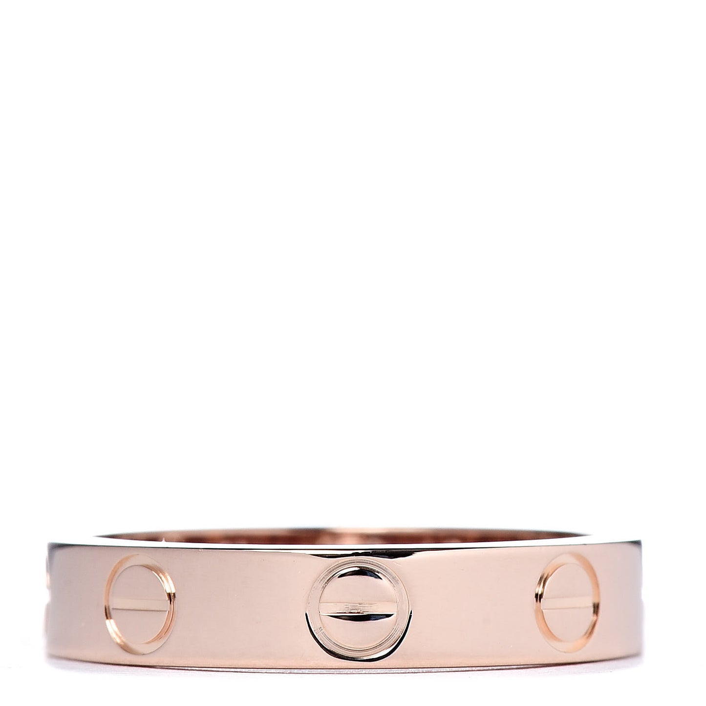 18K Pink Gold 3.5mm LOVE Wedding Band Ring 48 4.5