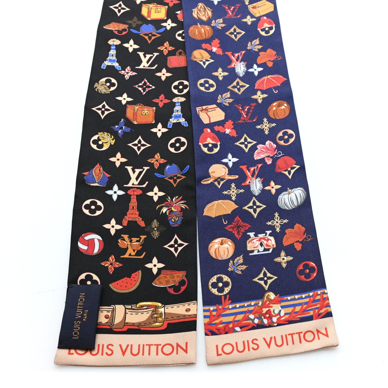Louis Vuitton Silk Summer Winter Bandeau Navy 2 of 3