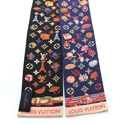 Louis Vuitton Silk Summer Winter Bandeau Navy 2 of 3