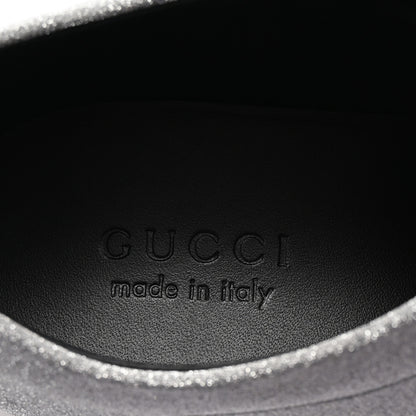 Gucci Glitter Fabric Studded Web Mens Sneakers 12 Silver 8 of 10