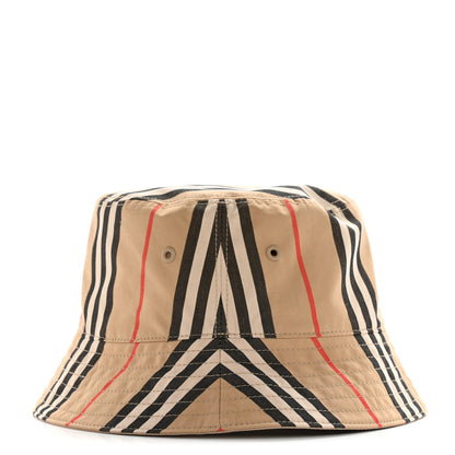 Burberry Technical Cotton Reversible Icon Stripe Bucket Hat L Archive Beige 1 of 11