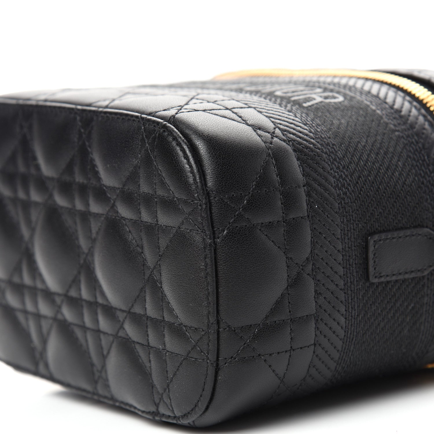 Christian Dior Lambskin Cannage Small Diortravel Vanity Case Black 8 of 11