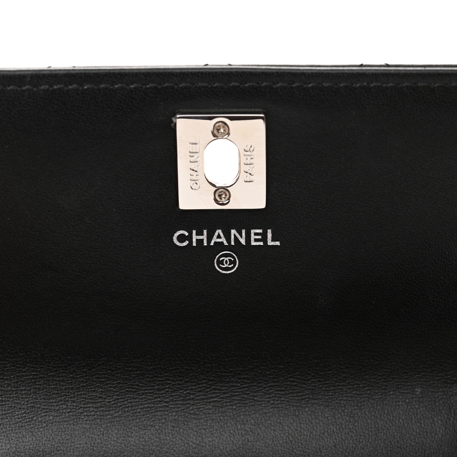 Chanel Lambskin Quilted Metal Top Handle Crossbody Flap Black 6 of 11