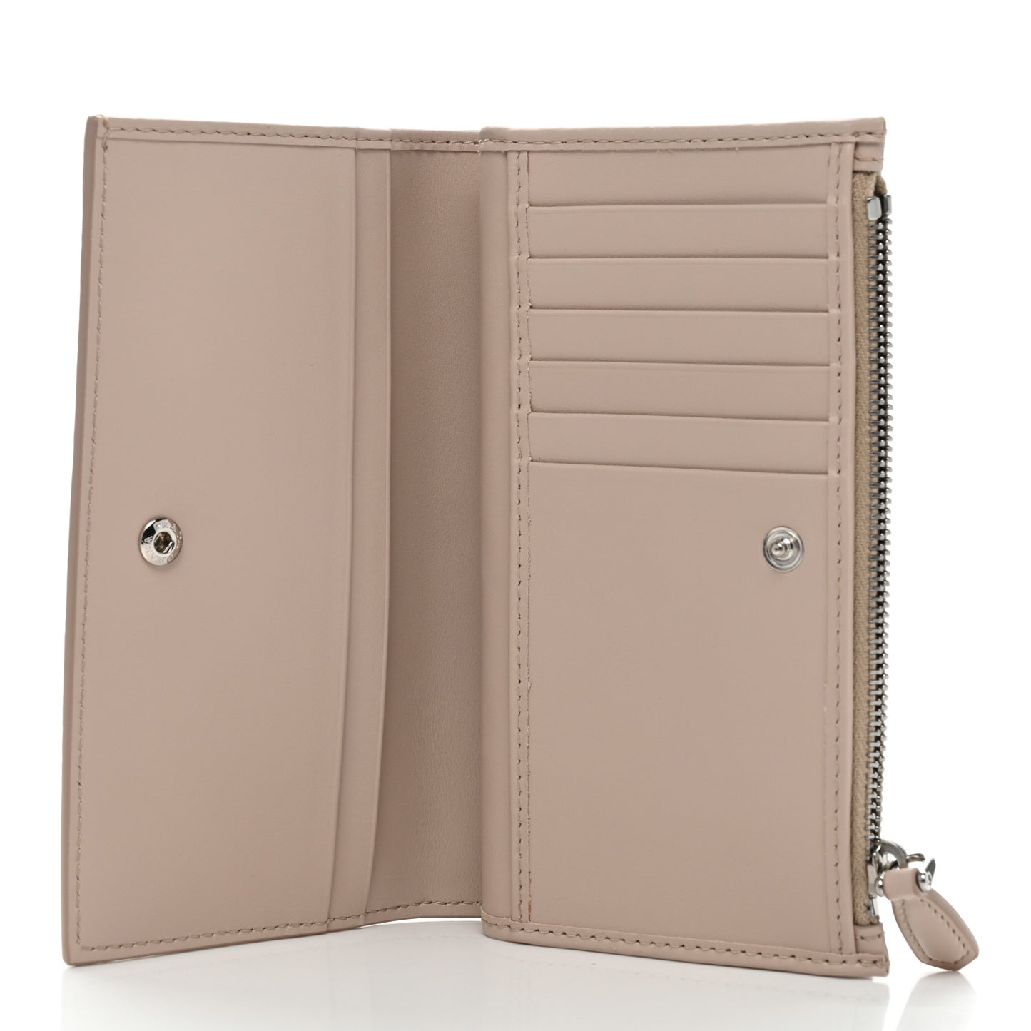 Vitello Daino Triangle Continental Zip Wallet Ninfea