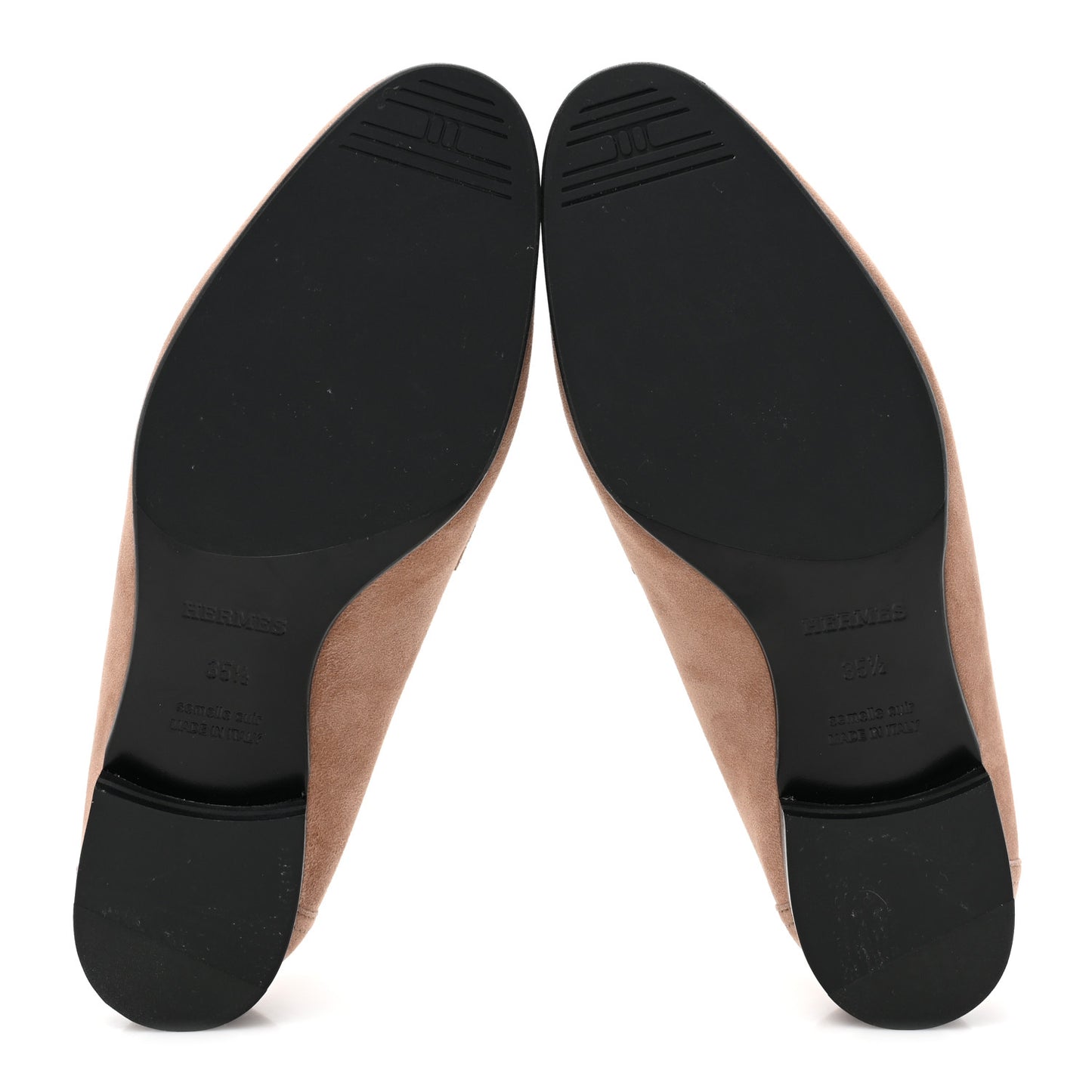Suede Goatskin Womens Royal Loafers 35.5 Rose Perle