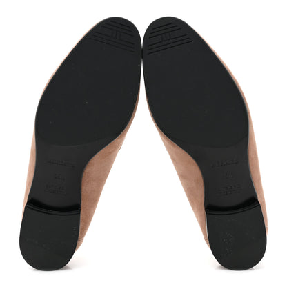 Hermes Suede Goatskin Womens Royal Loafers 35.5 Rose Perle 5 of 9