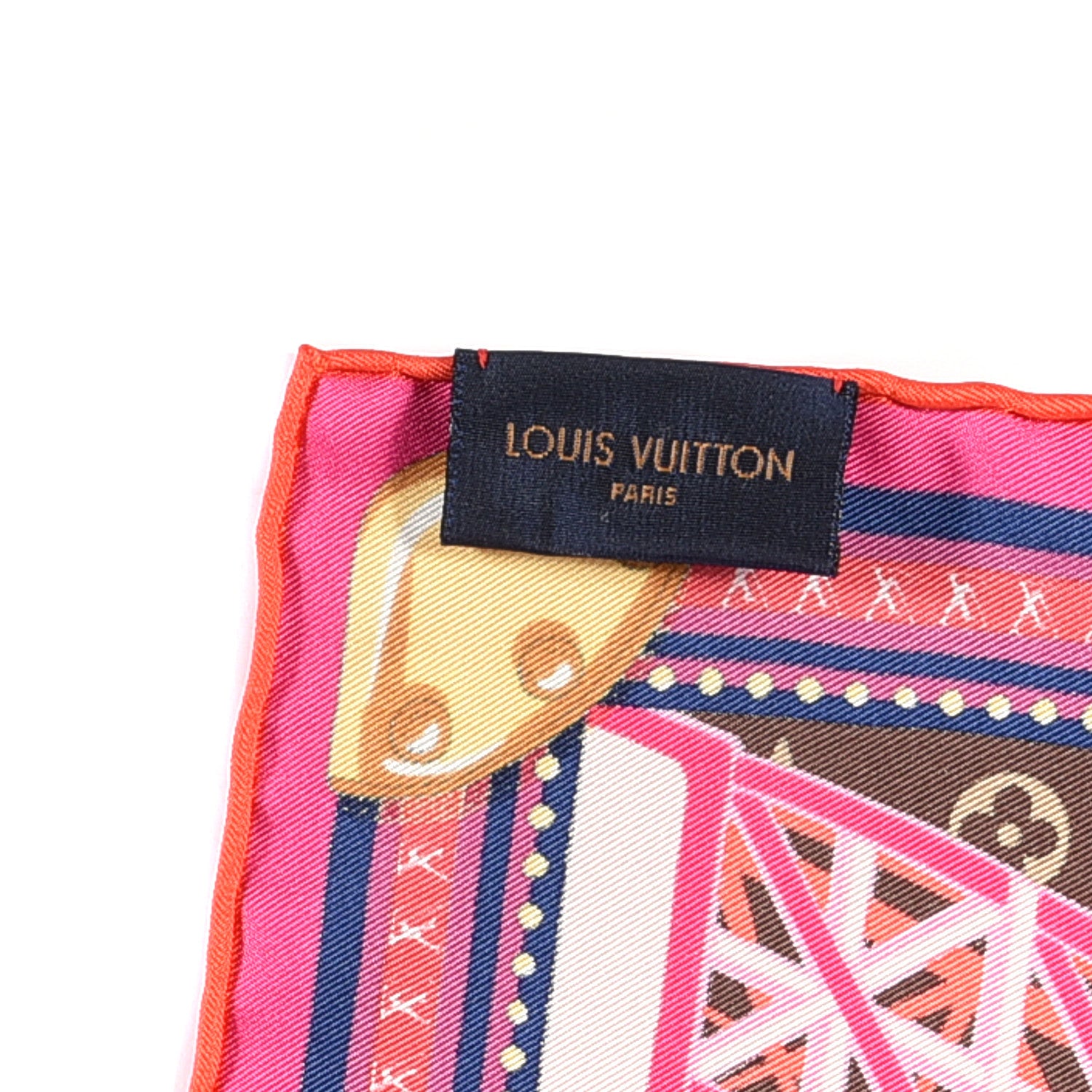 Louis Vuitton Silk Louis A Paris Square Scarf Fuchsia 3 of 3