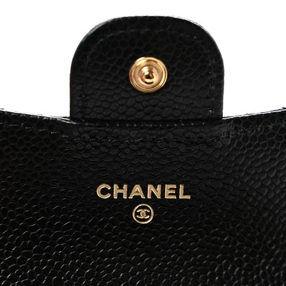 Chanel Caviar Quilted Flap Card Holder Wallet Black 6 of 10