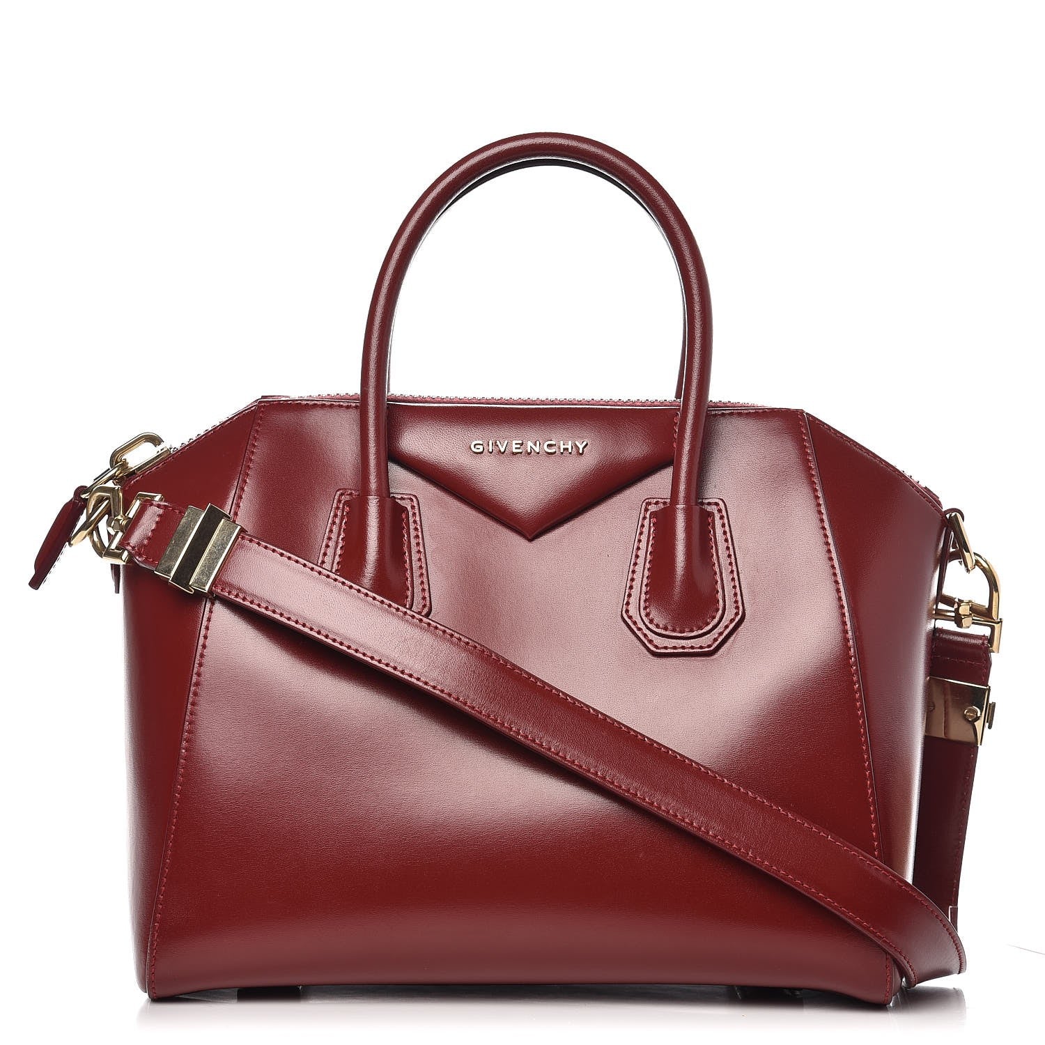 Givenchy Shiny Lord Calfskin Small Antigona Burgundy 1 of 12