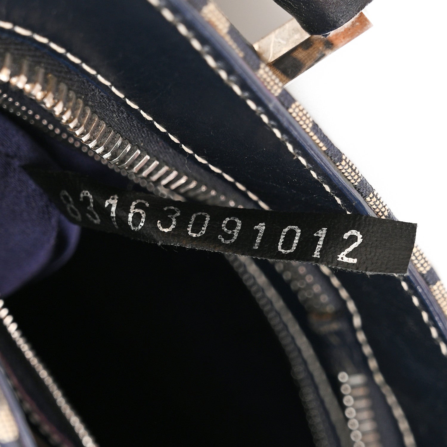 Fendi Zucca Boston Navy 7 of 10