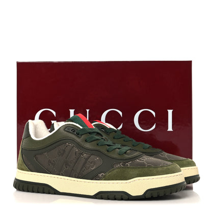 Gucci Nylon Suede Calfskin Mens Re-Web Sneakers 9.5 Dark Green 9 of 9