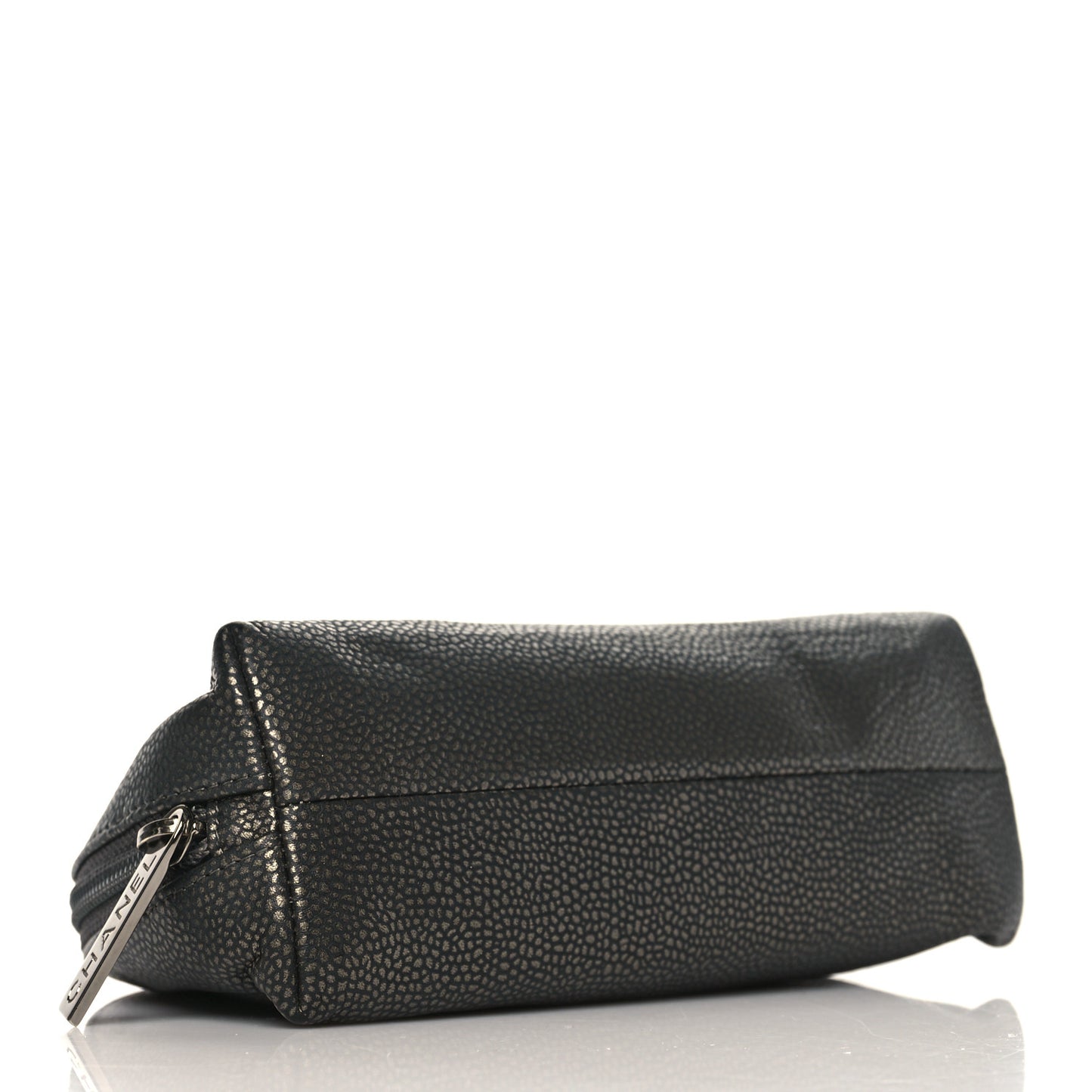 Metallic Caviar Timeless CC Cosmetic Pouch Dark Grey