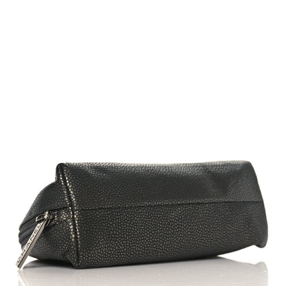 Chanel Metallic Caviar Timeless CC Cosmetic Pouch Dark Grey 5 of 9