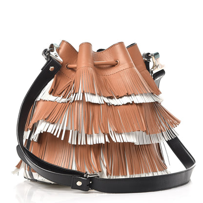 Proenza Schouler Calfskin Medium Fringe Bucket Bag Dune White 3 of 10