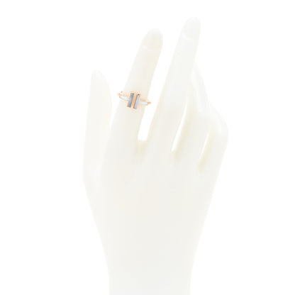 Tiffany 18K Rose Gold Mother of Pearl T Wire Ring 49 5 2 of 4