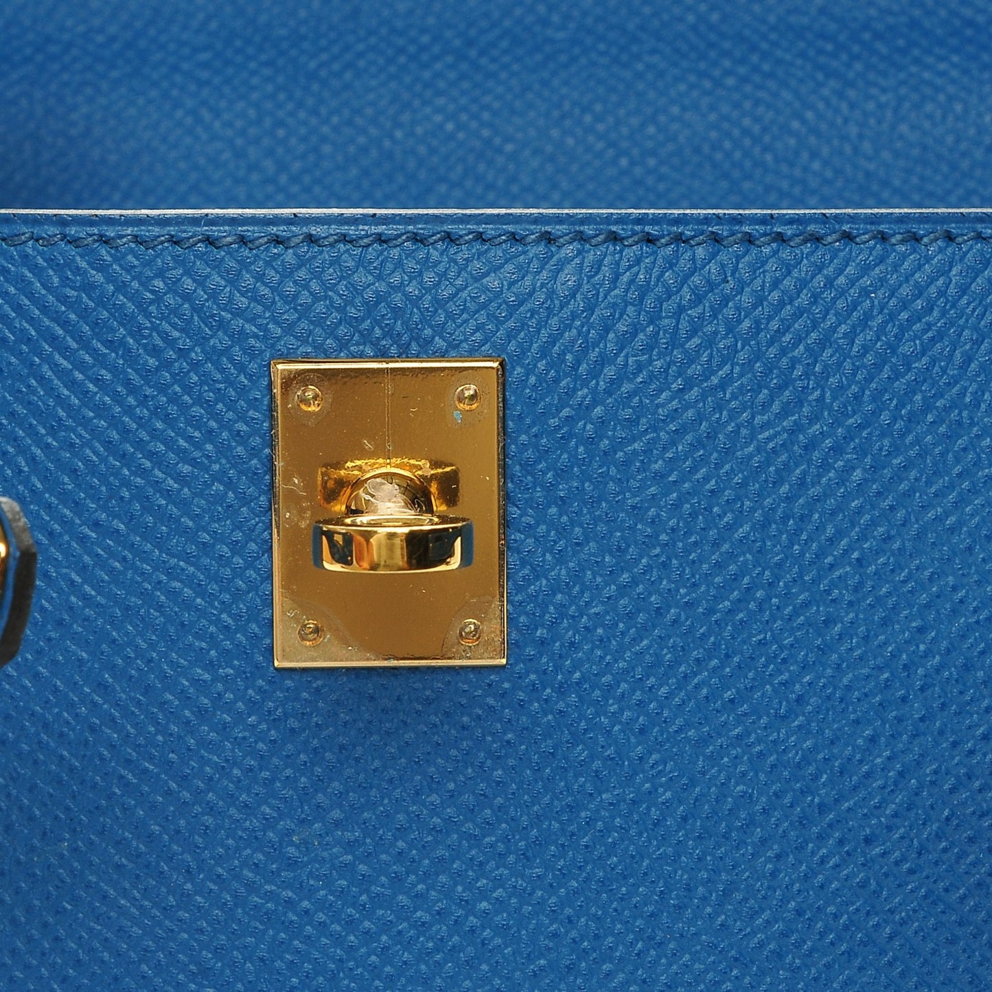 Epsom Kelly Pochette Clutch Bleu Izmir