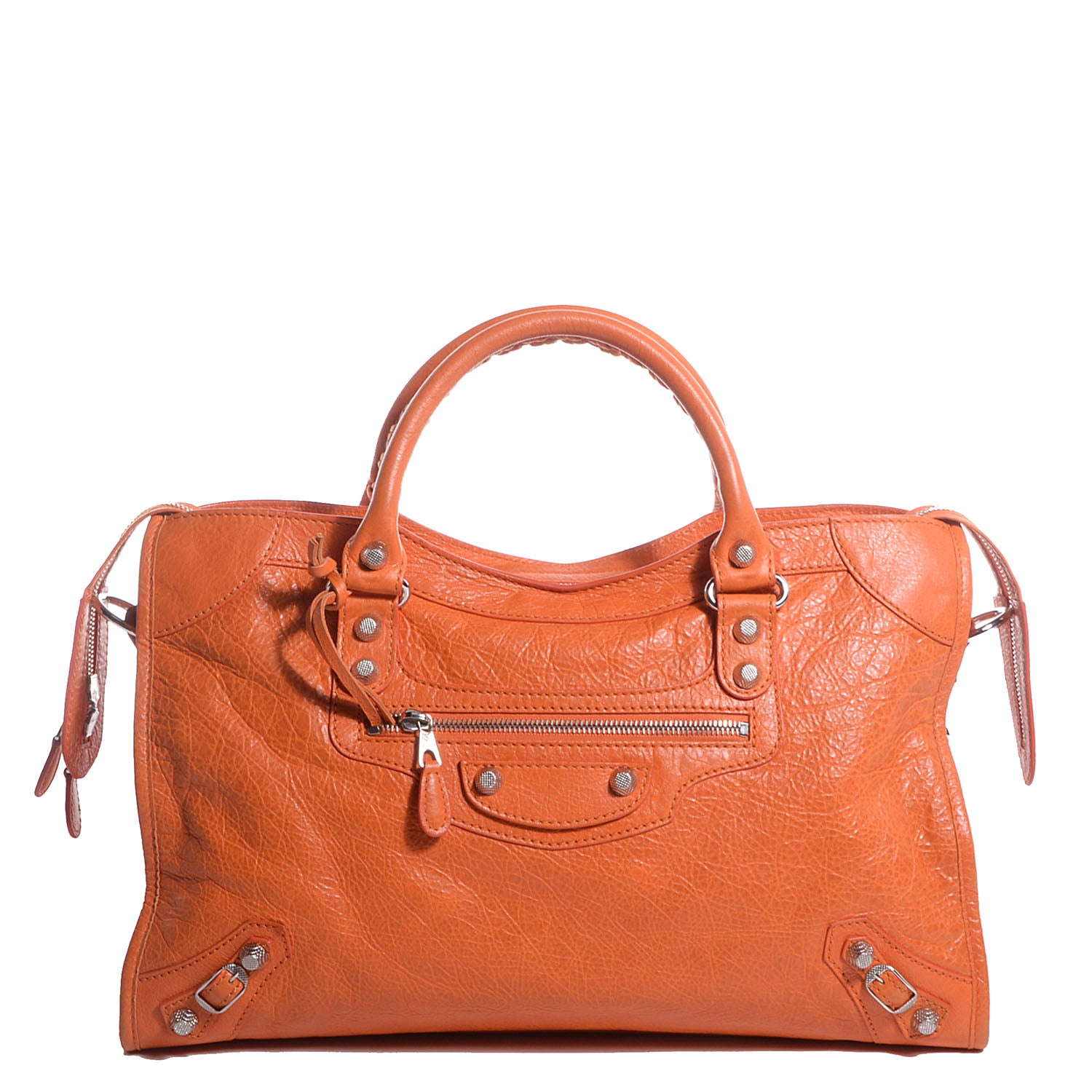 Balenciaga Agneau Giant 12 Silver Hardware City Tangerine 1 of 13