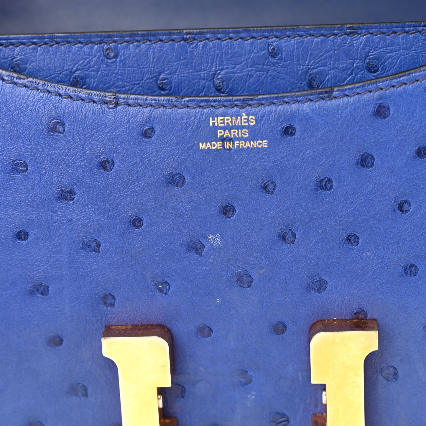 Ostrich Constance 18 Bleu Saphir