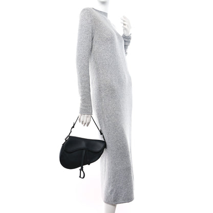 Christian Dior Ultra Matte Calfskin Saddle Bag Black 2 of 12