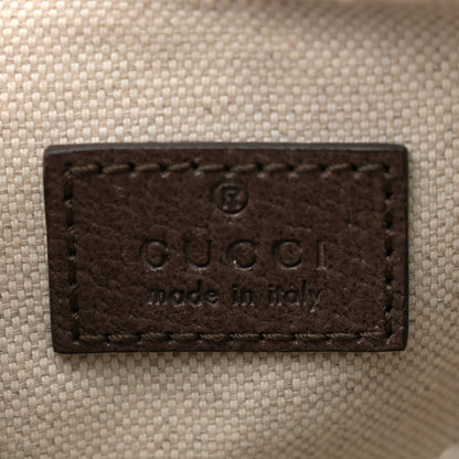 Gucci GG Supreme Monogram Textured Calfskin Web Small Attache Shoulder Bag Beige Ebony New Acero 6 of 13