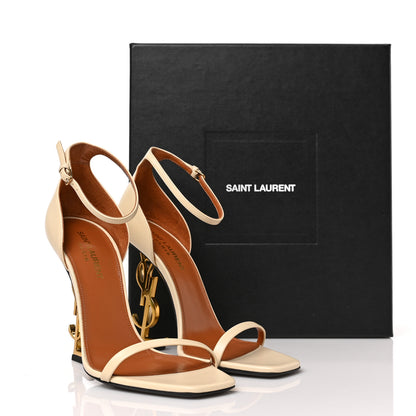 Saint Laurent Calfskin 110 Opyum Sandals 38.5 Real Beige 8 of 8